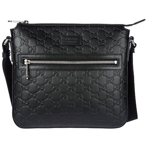 black gucci messenger bag men|gucci crossbody messenger bag black.